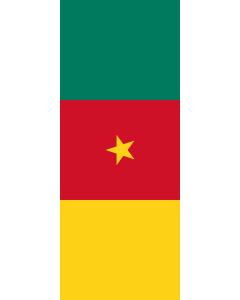 Vertical Hanging Swivel Crossbar Banner Flag: Cameroon |  portrait flag | 3.5m² | 38sqft | 300x120cm | 10x4ft 