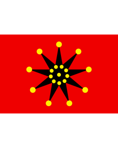 Flagge: Large Chinese-army Wuhan flag  1911-1928  19 dots | The banner of the Wuchang uprising  zh 武昌起义  of October 10, 1911, subsequently used as the flag of the army of the Republic of China  |  Querformat Fahne | 1.35m² | 90x150cm 