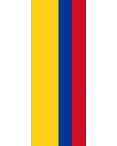 Vertical Hanging Beam Flag: Colombia |  portrait flag | 6m² | 64sqft | 400x150cm | 13x5ft 