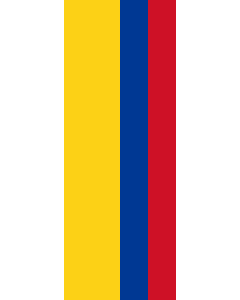 Bandera: Bandera vertical con manga cerrada para potencia Colombia |  bandera vertical | 6m² | 400x150cm 