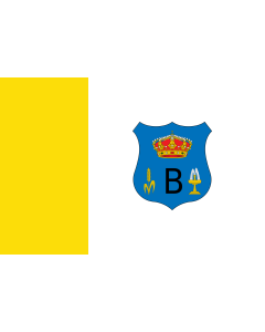 Flagge: XL Bojacá  Cundinamarca | Municipio de Bojacá  Cundinamarca   Compuesta por una franja de color amarillo oro que representa la cuarta parte del pabellón y va en sentido vertical  |  Querformat Fahne | 2.16m² | 120x180cm 