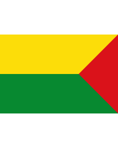 Flag: Chinchiná  Caldas, Colombia |  landscape flag | 1.35m² | 14.5sqft | 90x150cm | 3x5ft 