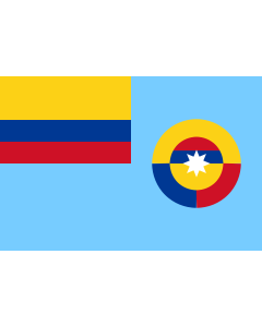 Bandiera: Ensign of the Colombian Air Force | bandiera paesaggio | 1,35&nbsp;m² | 90&nbsp;×&nbsp;150&nbsp;cm 
