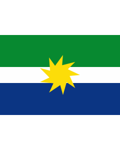 Flag: La Primavera  Vichada | Municipio de La Primavera  Vichada |  landscape flag | 1.35m² | 14.5sqft | 90x150cm | 3x5ft 