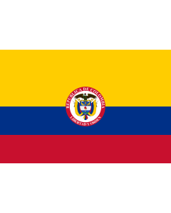Flagge: Large President of Colombia | That is used by the President of Colombia | Presidente de Colombia | Presidenziale della Colombia  |  Querformat Fahne | 1.35m² | 90x150cm 