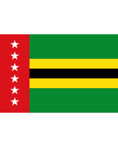 Flag: Santander  Colombia | Santander  Decreto 579 de 1972/Ordenanza 8 de 2008 |  landscape flag | 1.35m² | 14.5sqft | 90x150cm | 3x5ft 