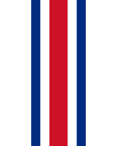 Vertical Hanging Swivel Crossbar Banner Flag: Costa Rica |  portrait flag | 6m² | 64sqft | 400x150cm | 13x5ft 
