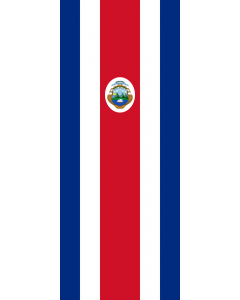 Drapeau: bannière drapau avec tunnel et avec crochets Costa Rica |  portrait flag | 3.5m² | 300x120cm 