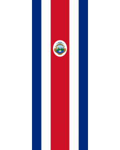 Drapeau: bannière drapau avec tunnel sans crochets Costa Rica |  portrait flag | 6m² | 400x150cm 