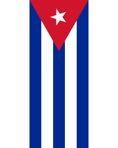 Bandera: Bandera vertical con manga cerrada para potencia Cuba |  bandera vertical | 3.5m² | 300x120cm 