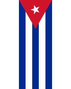 Bandera: Bandera vertical con manga cerrada para potencia Cuba |  bandera vertical | 6m² | 400x150cm 