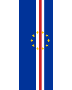 Vertical Hanging Beam Flag: Cape Verde |  portrait flag | 6m² | 64sqft | 400x150cm | 13x5ft 