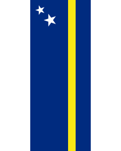 Vertical Hanging Beam Flag: Curaçao |  portrait flag | 3.5m² | 38sqft | 300x120cm | 10x4ft 