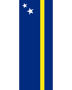 Vertical Hanging Beam Flag: Curaçao |  portrait flag | 6m² | 64sqft | 400x150cm | 13x5ft 