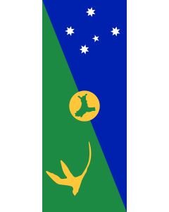 Vertical Hanging Beam Flag: Christmas Island |  portrait flag | 3.5m² | 38sqft | 300x120cm | 10x4ft 