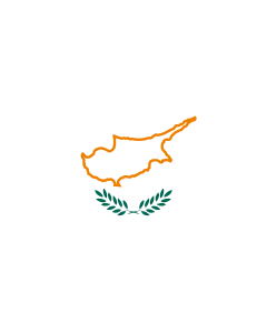 Flag: A flag of Cyprus in 1960 |  landscape flag | 0.06m² | 0.65sqft | 20x30cm | 8x12in 