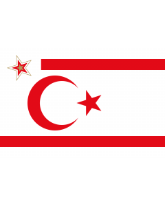 Flag: President of the Turkish Republic of Northern Cyprus |  landscape flag | 2.16m² | 23sqft | 120x180cm | 4x6ft 