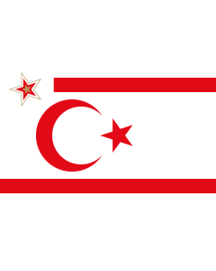 Flag: President of the Turkish Republic of Northern Cyprus |  landscape flag | 1.35m² | 14.5sqft | 90x150cm | 3x5ft 