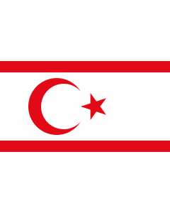 Flag: Turkish Republic of Northern Cyprus |  landscape flag | 0.06m² | 0.65sqft | 20x30cm | 8x12in 