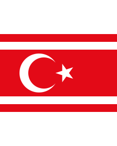 Bandera: Turkish Republic of Northern Cyprus  1983 | Reported flag of the Turkish Republic of Northern Cyprus from 1983 to 1984 |  bandera paisaje | 2.16m² | 120x180cm 