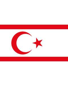 Flag: Turkish Republic of Northern Cyprus |  landscape flag | 1.35m² | 14.5sqft | 90x150cm | 3x5ft 