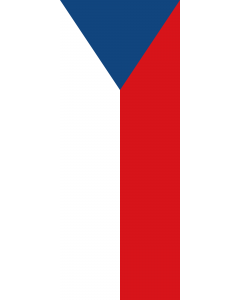 Drapeau: la Tchéquie (République tchèque) |  portrait flag | 3.5m² | 300x120cm 