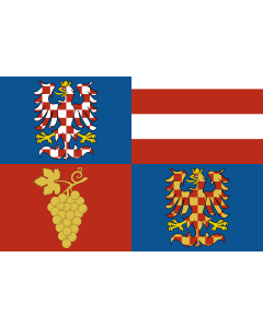 Flag: South Moravian Region |  landscape flag | 0.7m² | 7.5sqft | 70x100cm | 2x3ft 