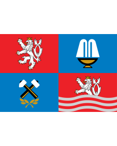Flag: Karlovy Vary Region |  landscape flag | 0.7m² | 7.5sqft | 70x100cm | 2x3ft 