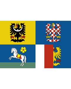 Flag: Moravian-Silesian Region |  landscape flag | 0.7m² | 7.5sqft | 70x100cm | 2x3ft 
