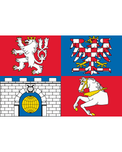 Flag: Pardubice Region |  landscape flag | 0.7m² | 7.5sqft | 70x100cm | 2x3ft 