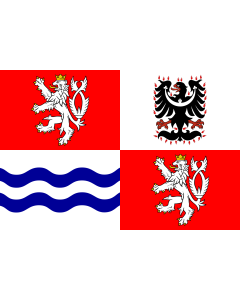 Flag: Central Bohemian Region |  landscape flag | 0.7m² | 7.5sqft | 70x100cm | 2x3ft 