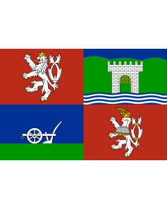 Flag: Ústí nad Labem Region |  landscape flag | 0.7m² | 7.5sqft | 70x100cm | 2x3ft 