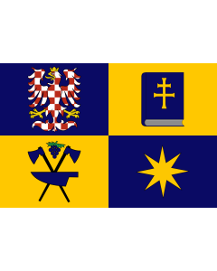 Flag: Zlín Region |  landscape flag | 0.7m² | 7.5sqft | 70x100cm | 2x3ft 