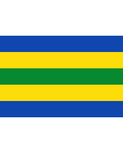 Flag: Municipal flag of Bílé Podolí market town |  landscape flag | 2.16m² | 23sqft | 120x180cm | 4x6ft 
