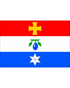 Flag: Municipal flag of Borotín village |  landscape flag | 1.35m² | 14.5sqft | 90x150cm | 3x5ft 