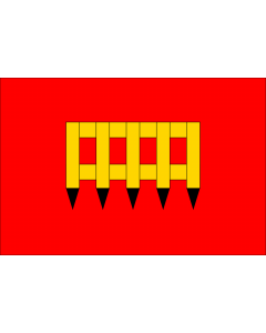 Flag: Municipal flag of Brumov-Bylnice town |  landscape flag | 1.35m² | 14.5sqft | 90x150cm | 3x5ft 