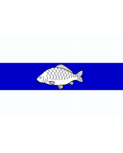 Flag: Ceska Rybna CZ | Coat of arms |  landscape flag | 1.35m² | 14.5sqft | 90x150cm | 3x5ft 