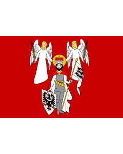 Flag: Chocen CZ | Coat of arms |  landscape flag | 2.16m² | 23sqft | 120x180cm | 4x6ft 