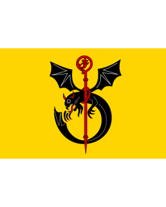 Flag: Dlouha Trebova CZ | Coat of arms |  landscape flag | 1.35m² | 14.5sqft | 90x150cm | 3x5ft 