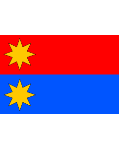 Flag: Dobrikov CZ | Coat of arms |  landscape flag | 2.16m² | 23sqft | 120x180cm | 4x6ft 