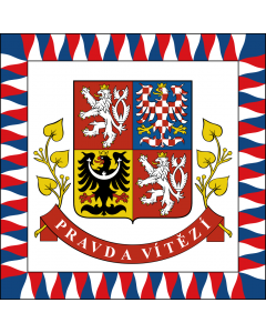 Flagge:  President of the Czech Republic | Presidente della Repubblica Ceca | Prezidenta České republiky  |  Fahne 0.06m² | 25x25cm 