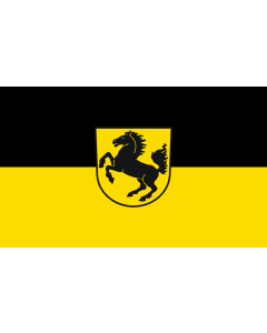 Tisch-Fahne / Tisch-Flagge: Stuttgart, Landeshauptstadt 15x25cm