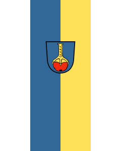Bandera de Bandera vertical con manga cerrada para potencia Ehningen | bandera vertical | 3.5m² | 300x120cm