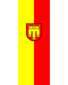 Bandera de Bandera vertical con manga cerrada para potencia Herrenberg | bandera vertical | 6m² | 400x150cm