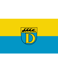Flag: Dettingen unter Teck |  landscape flag | 1.35m² | 14.5sqft | 90x150cm | 3x5ft 