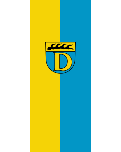 Flag: Dettingen unter Teck | portrait flag | 3.5m² | 38sqft | 300x120cm | 10x4ft