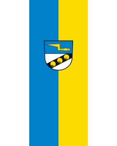 Flag: Wendlingen am Neckar |  portrait flag | 3.5m² | 38sqft | 300x120cm | 10x4ft 