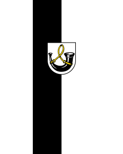 Bandera de Bandera vertical con potencia Dürnau | bandera vertical | 6m² | 400x150cm