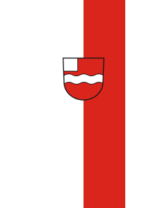 Vertical Hanging Beam Flag: Uhingen |  portrait flag | 3.5m² | 38sqft | 300x120cm | 10x4ft 