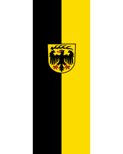 Vertical Hanging Swivel Crossbar Banner Flag: Ludwigsburg (Kreis) |  portrait flag | 6m² | 64sqft | 400x150cm | 13x5ft 